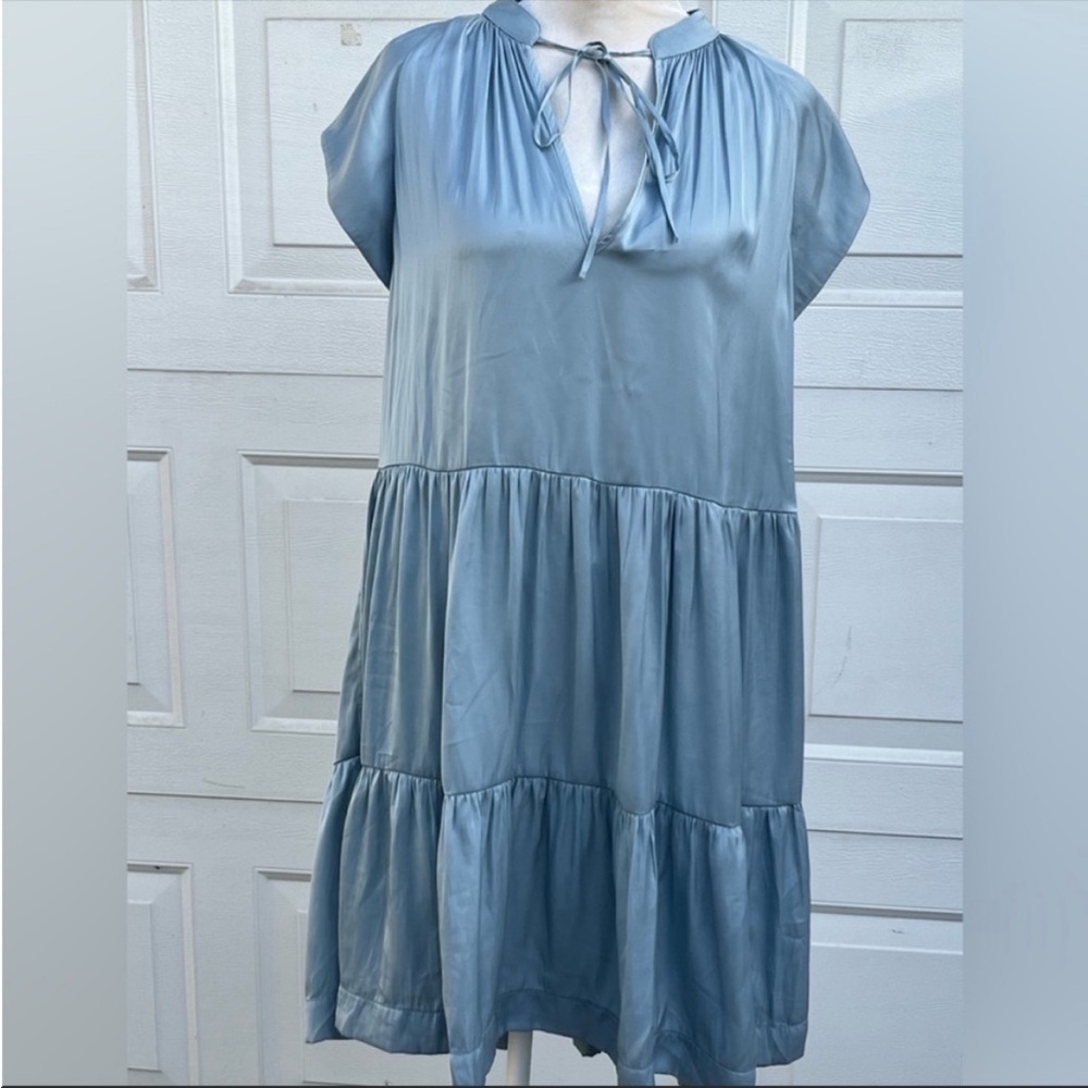 Zadig & Voltaire Light Blue Tiered Midi Dress